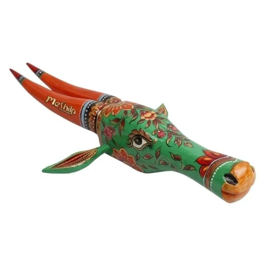 Untitled design (32) Wooden Cow head Wall Hanging - Image 1