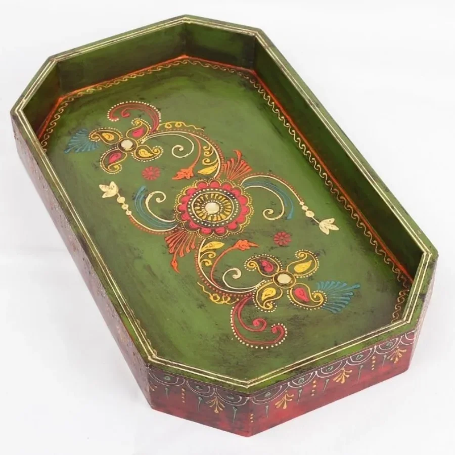 Untitled design (39) Mango Wood Eight Corner Serving Tray - Image 1