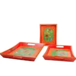 Mango Wood four Corner Three Serving Tray