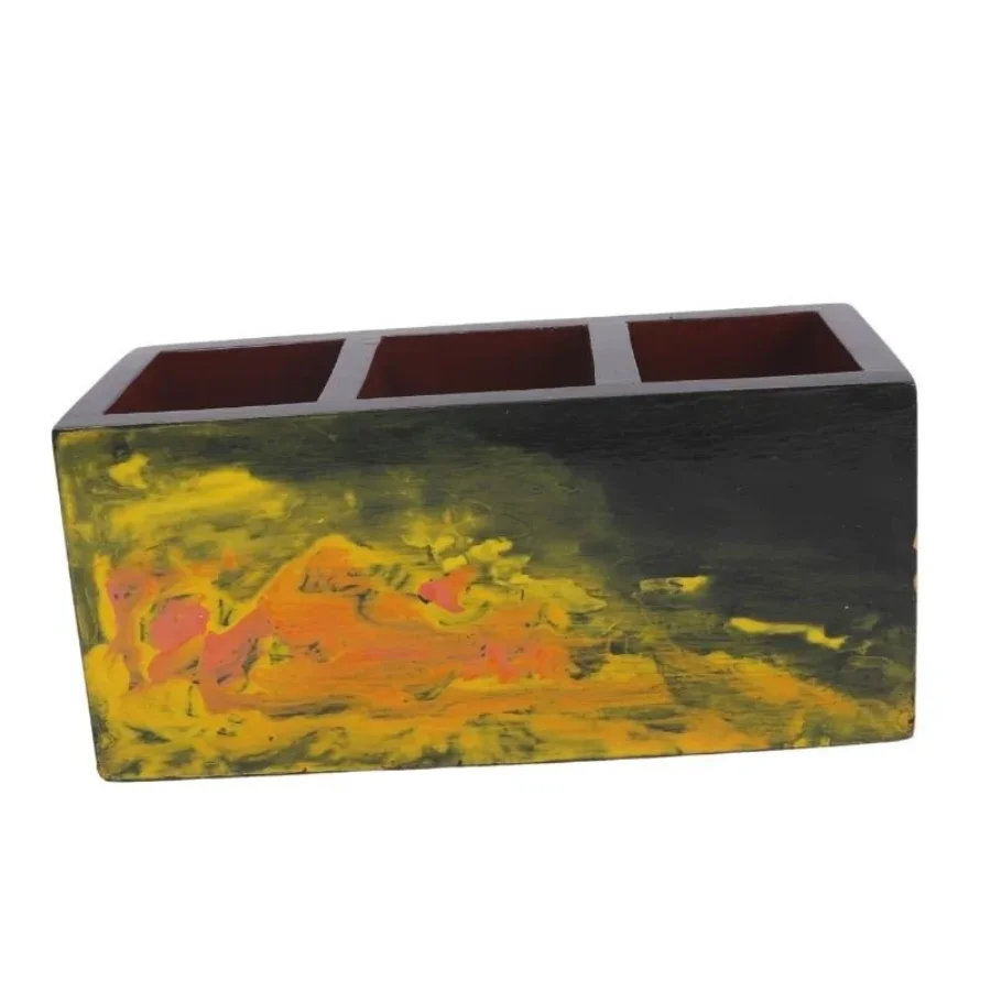 Untitled design (48) Mango Wood hand Painted Knifes/ Spoon Holder - Image 1