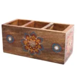 Mango Wood hand Painted Knifes/ Spoon Holder