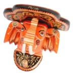 Multi Color hand Embossed Elephant Face Wall Shelf